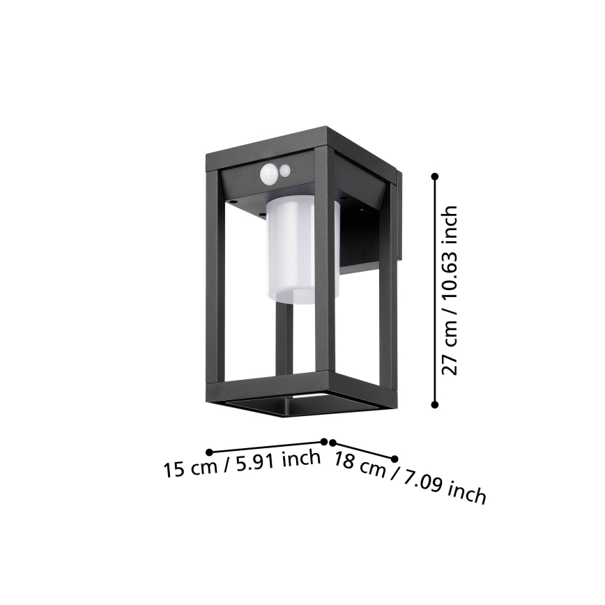 Eglo - Aplique LED solar con sensor LED/3,7W/3,7V 2000 mAh IP44