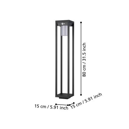 Eglo - Lámpara solar LED con sensor LED/3,7W/3,7V IP44