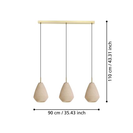 Eglo - Lámpara colgante 3xE27/40W/230V