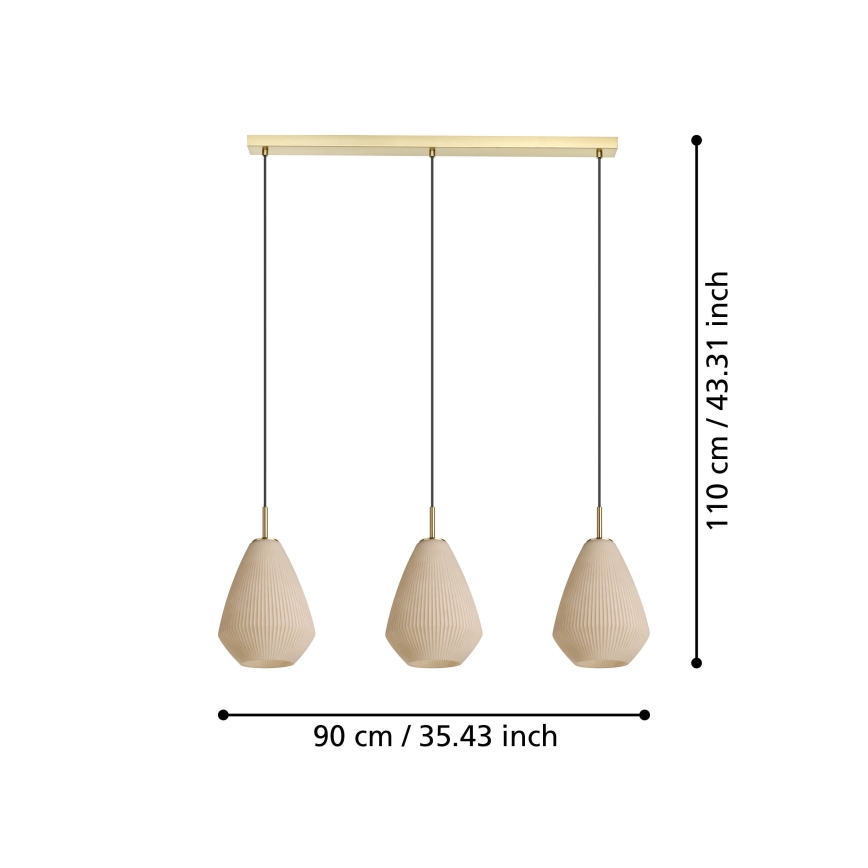 Eglo - Lámpara colgante 3xE27/40W/230V