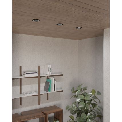 Eglo - Lámpara empotrada 1xGU10/35W/230V antracita