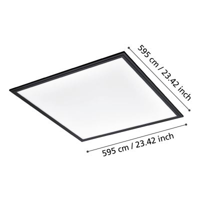 Eglo - Plafón LED LED/33W/230V 60x60 cm negro