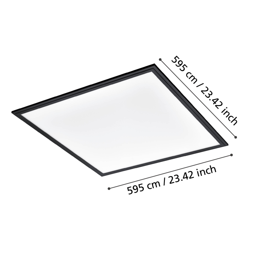 Eglo - Plafón LED LED/33W/230V 60x60 cm negro