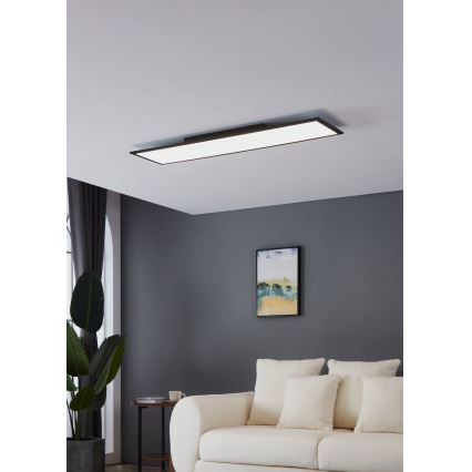 Eglo - Plafón LED LED/33W/230V 120x30 cm negro