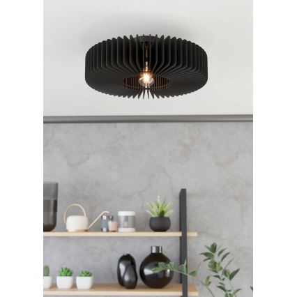 Eglo - Plafón 1xE27/40W/230V negro