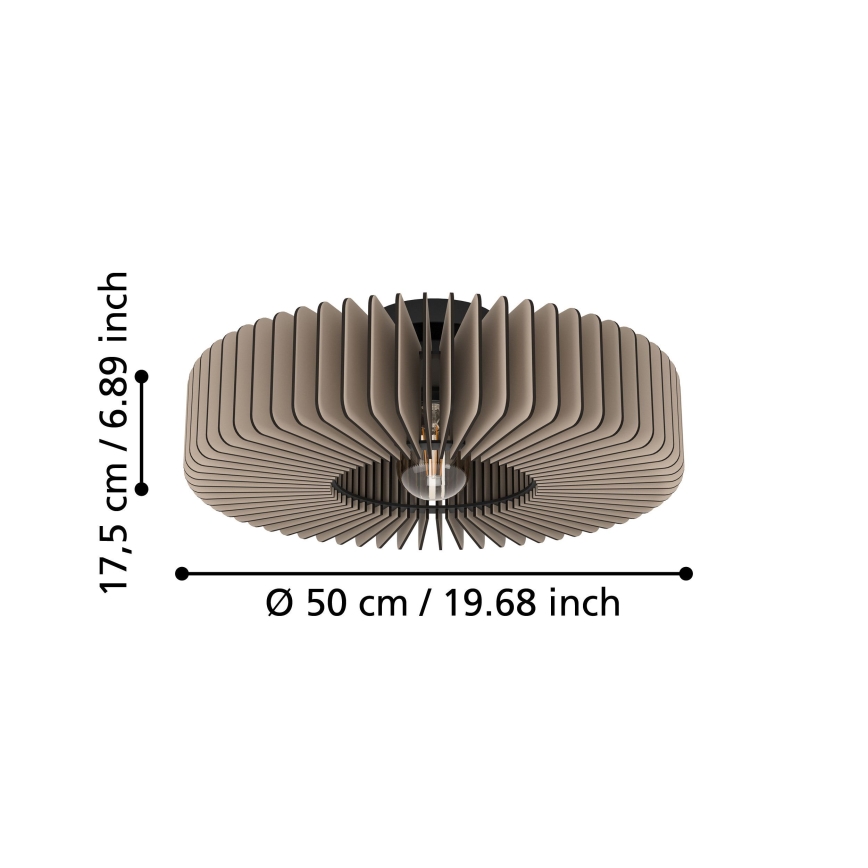 Eglo - Plafón 1xE27/40W/230V gris