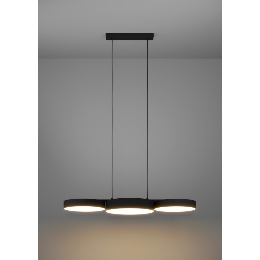 Eglo - Lámpara de araña LED RGBW regulable en cadena 3xLED/7,5W/230V 2700-6500K negro