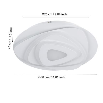 Eglo - Plafón LED LED/14,7W/230V diá. 30 cm