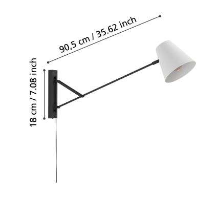 Eglo - Aplique 1xE27/40W/230V