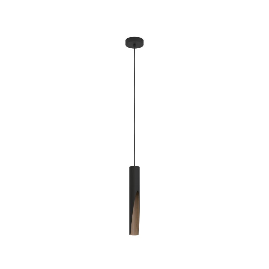 Eglo - Lámpara LED colgante 1xGU10/4,5W/230V negro/marrón