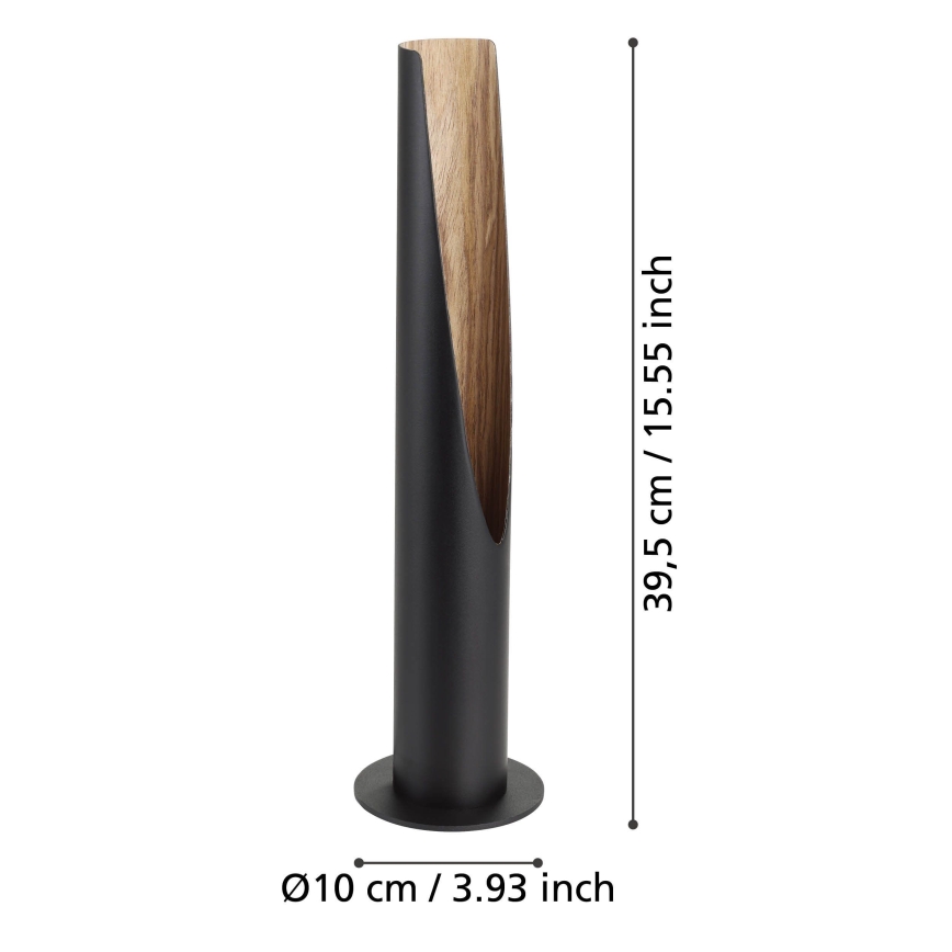Eglo - Lámpara de mesa LED 1xGU10/4,5W/230V negro/marrón