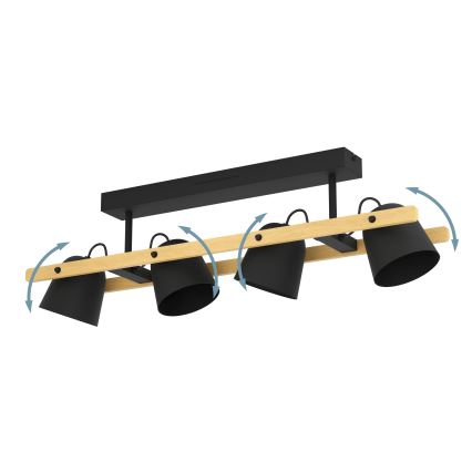 Eglo - LED RGBW Lámpara de techo regulable 4xLED/3,7W/230V 2700-6500K