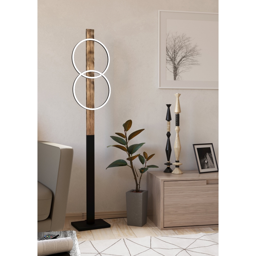 Eglo - Lámpara LED de pie 2xLED/12W/230V 3000K marrón/negro