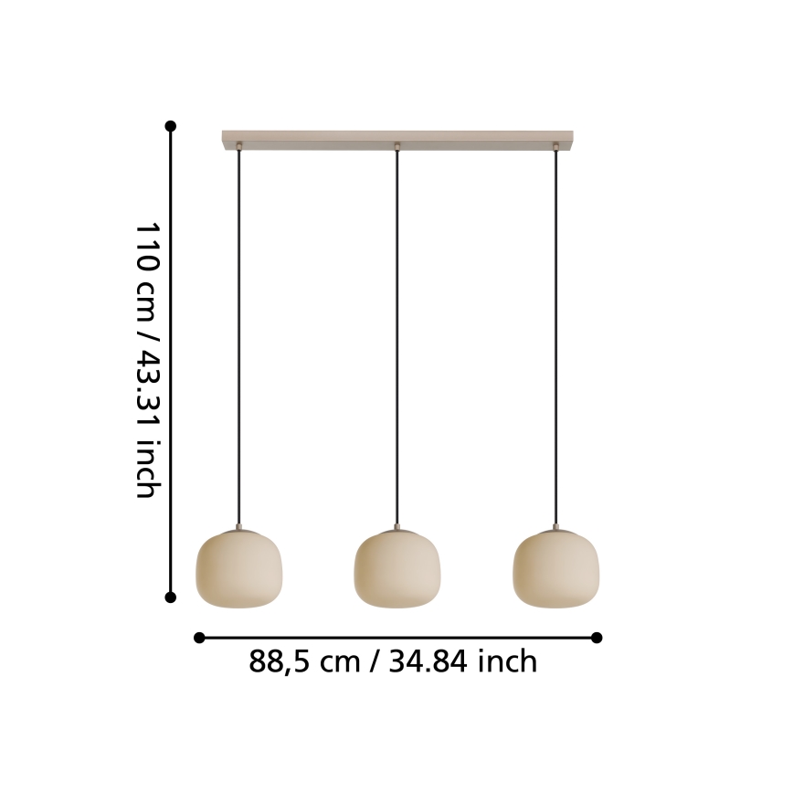Eglo - Lámpara colgante 3xE27/40W/230V