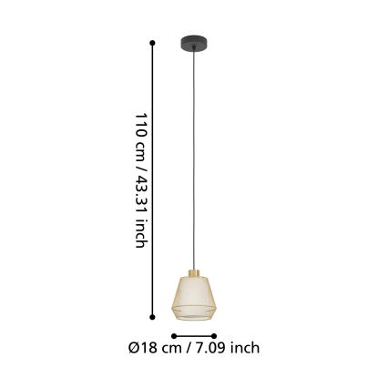Eglo - Lámpara colgante 1xE27/40W/230V