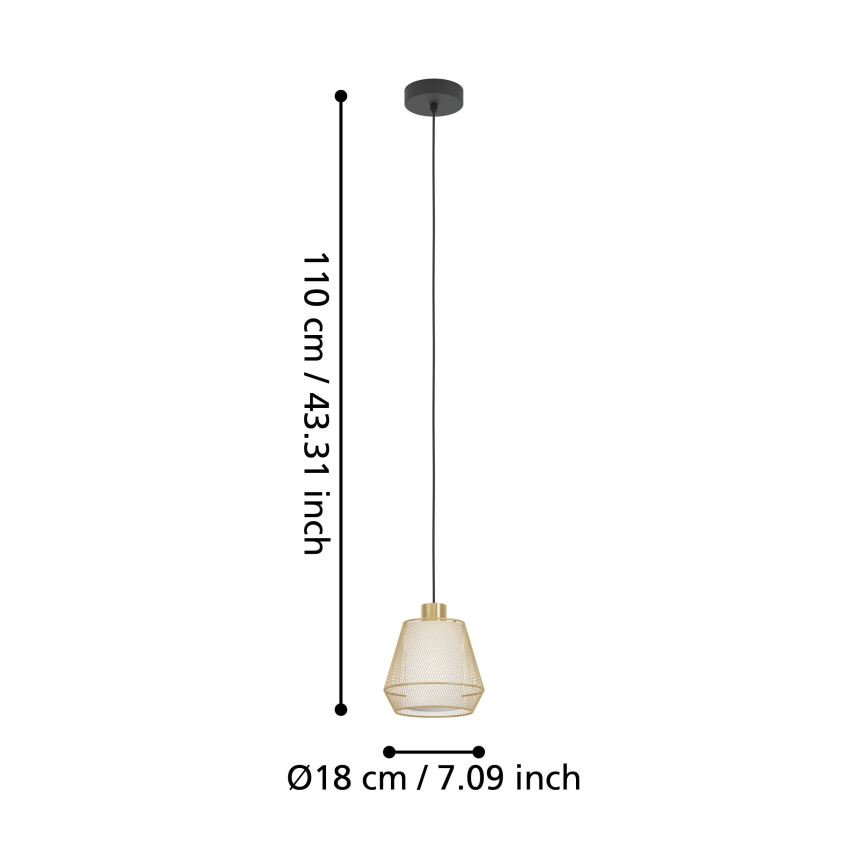 Eglo - Lámpara colgante 1xE27/40W/230V