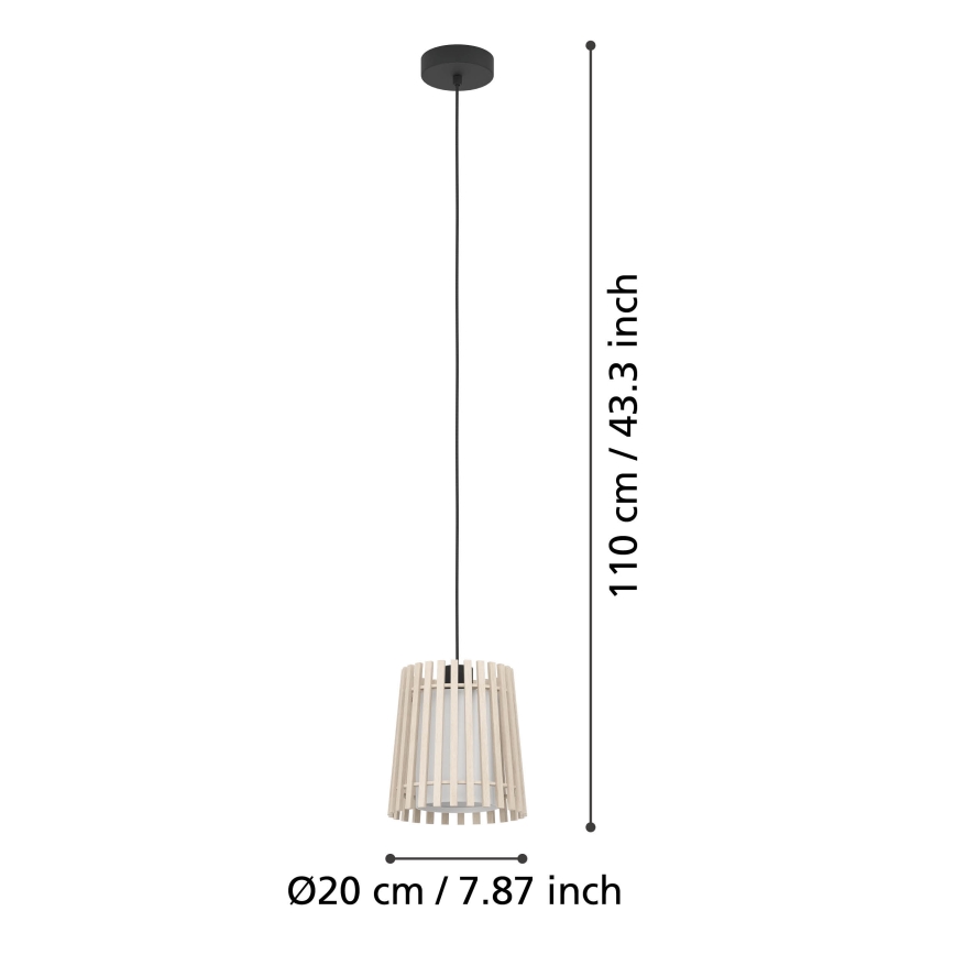 Eglo - Lámpara colgante 1xE27/25W/230V