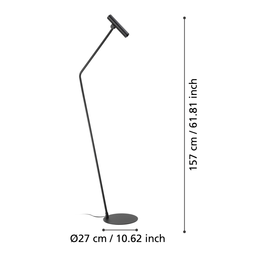 Eglo - Lámpara LED de pie LED/5W/230V 3000K negro