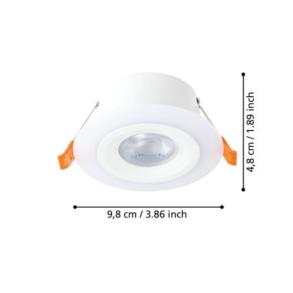 Eglo - Lámpara empotrable LED LED/4,8W/230V blanco