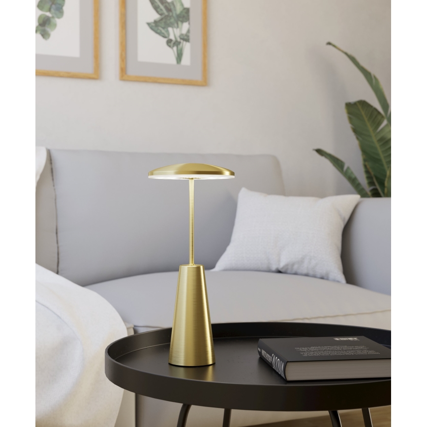 Eglo - Lámpara de exterior LED táctil regulable LED/2,8W/5V 2400K/3000K/4000K 5200 mAh IP54 dorado