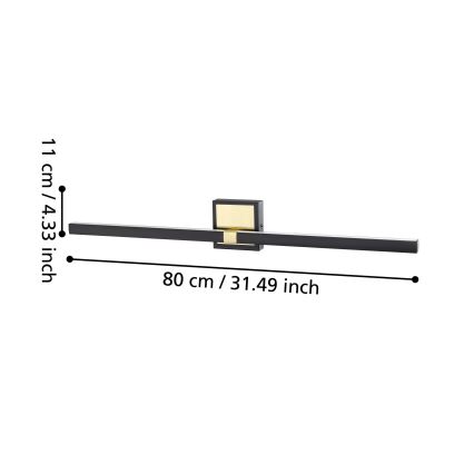 Eglo - Aplique LED de baño LED/17,5W/230V IP44