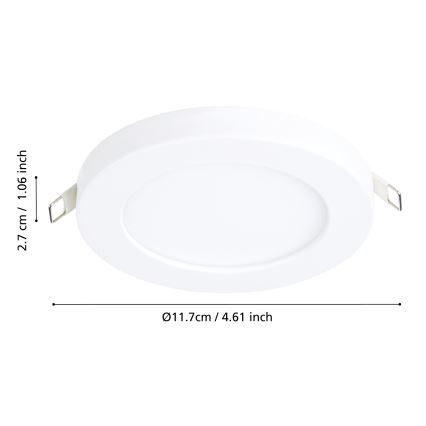 Eglo - Lámpara empotrable LED LED/5,5W/230V 3000K blanco