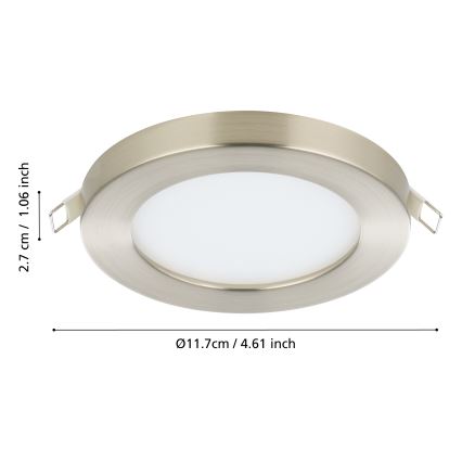 Eglo - Lámpara empotrable LED LED/5,5W/230V 3000K cromo