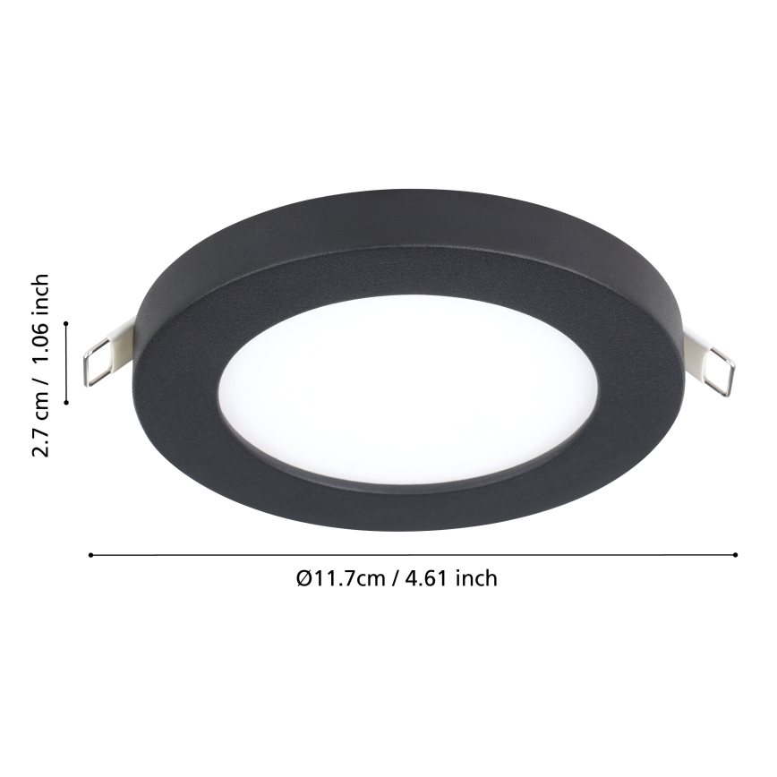 Eglo - Lámpara empotrada LED LED/5,5W/230V 4000K negro