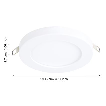 Eglo - Lámpara empotrada LED LED/5,5W/230V 4000K blanco