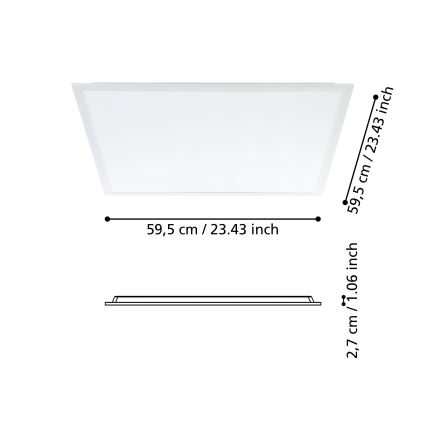 Eglo - Panel LED fijo LED/34,5W/230V 60x60 cm