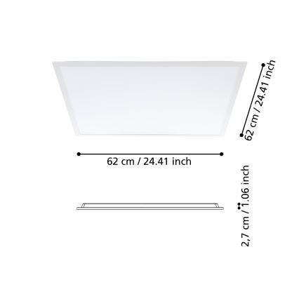 Eglo - Panel LED fijo LED/33W/230V 62x62 cm