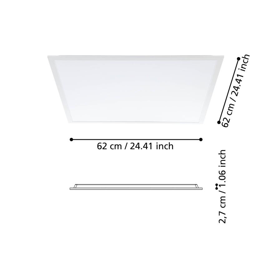 Eglo - Panel LED fijo LED/33W/230V 62x62 cm