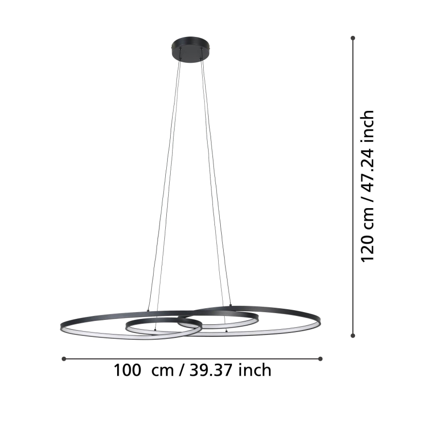 Eglo - Lámpara de araña LED regulable LED/38W/230V