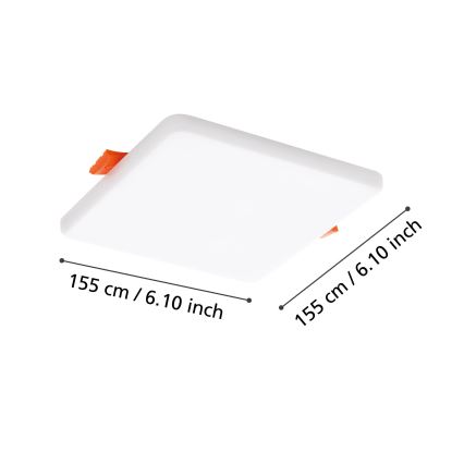 Eglo - Plafón LED de baño LED/11,5W/230V 15,5x15,5 cm IP65