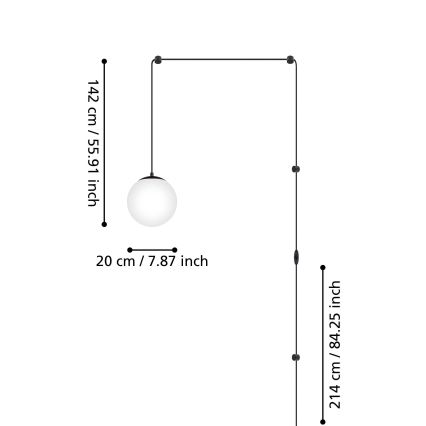 Eglo - Lámpara colgante 1xE27/40W/230V