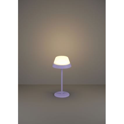 Eglo - Lámpara de exterior LED RGBW regulable táctil 2en1 LED/1,5W/5V 2600 mAh IP54 púrpura