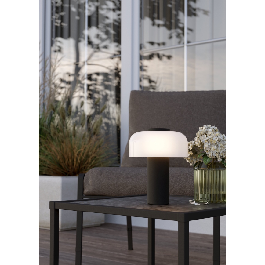 Eglo - Lámpara de exterior LED táctil regulable LED/2,25W/5V 2400-4000K 5200 mAh IP44 negro/blanco