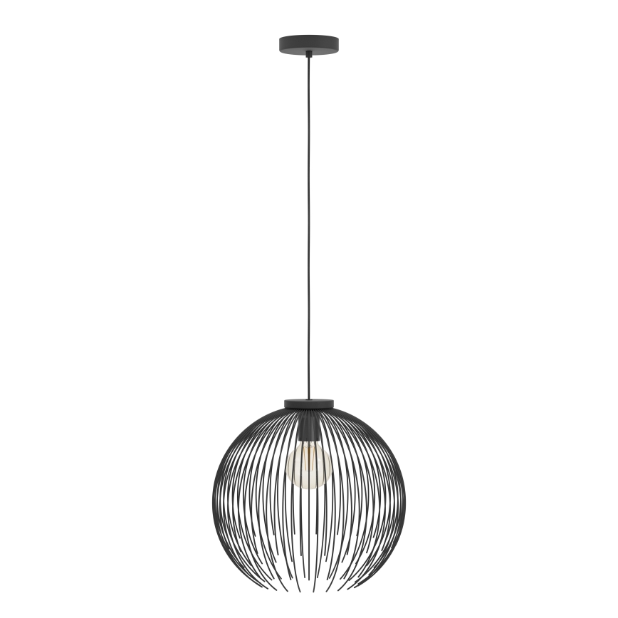 Eglo - Lámpara colgante 1xE27/40W/230V negro