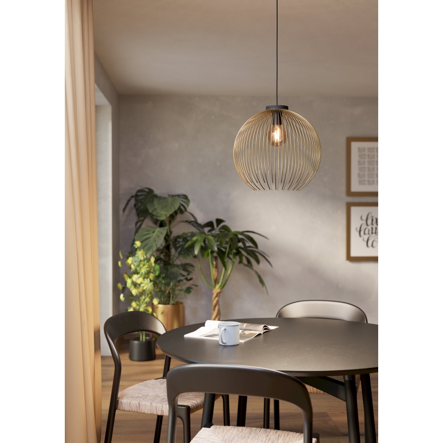 Eglo - Lámpara colgante 1xE27/40W/230V dorado