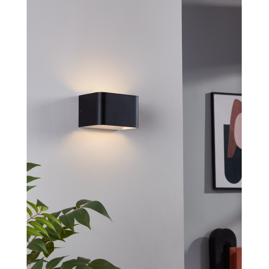 Eglo - Aplique LED LED/6W/230V 3000K negro