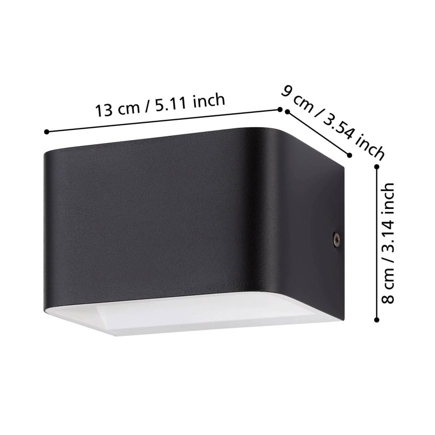 Eglo - Aplique LED LED/6W/230V 3000K negro