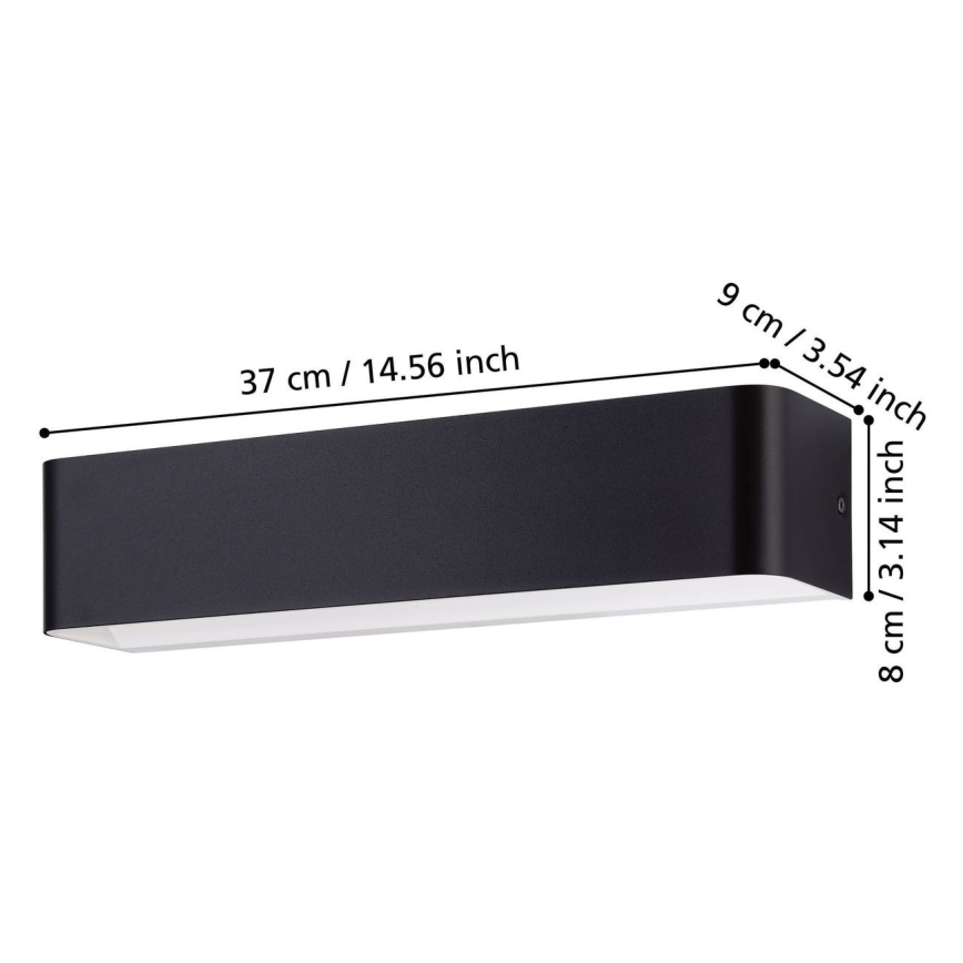 Eglo - Aplique LED LED/12W/230V 3000K negro
