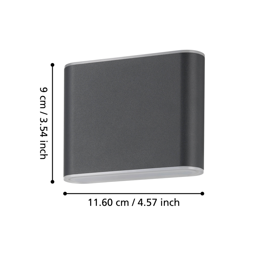 Eglo - Aplique LED para exterior 2xLED/2,9W/230V 3000K/4000K/6500K IP65