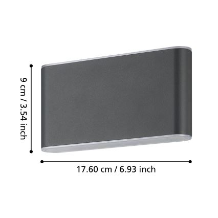 Eglo - Aplique LED para exterior 2xLED/5,8W/230V IP65