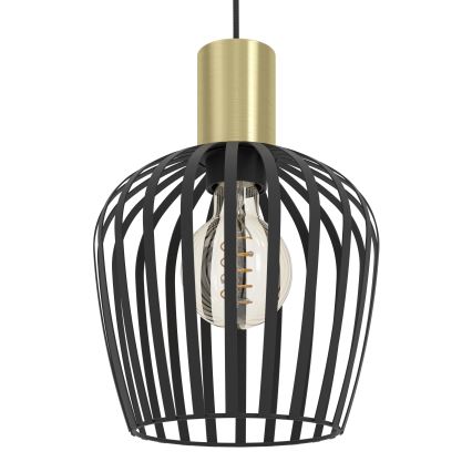 Eglo - Lámpara colgante 3xE27/40W/230V negro/dorado