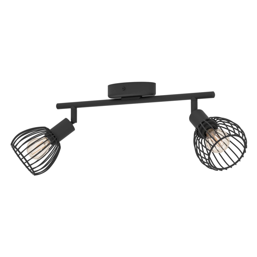 Eglo - Foco 2xE14/40W/230V negro