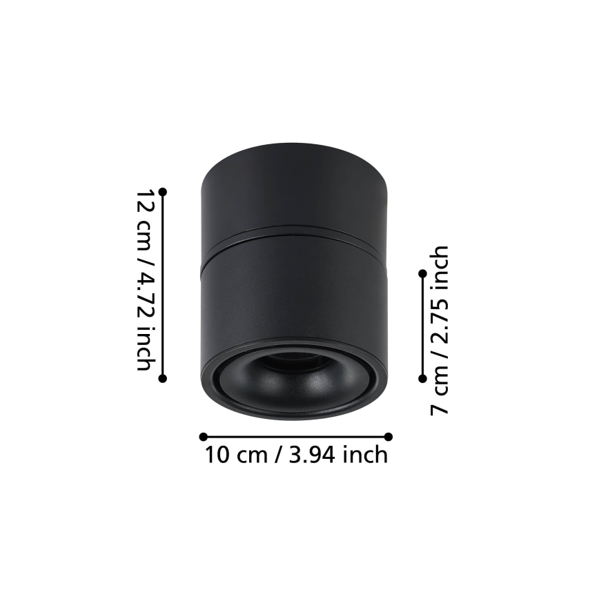 Eglo - Foco LED LED/8W/230V 3000K negro
