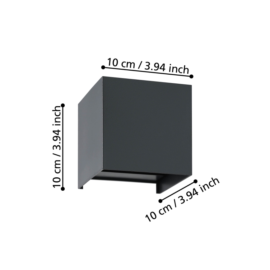 Eglo - Aplique LED 2xLED/1,5W/230V 3000K negro