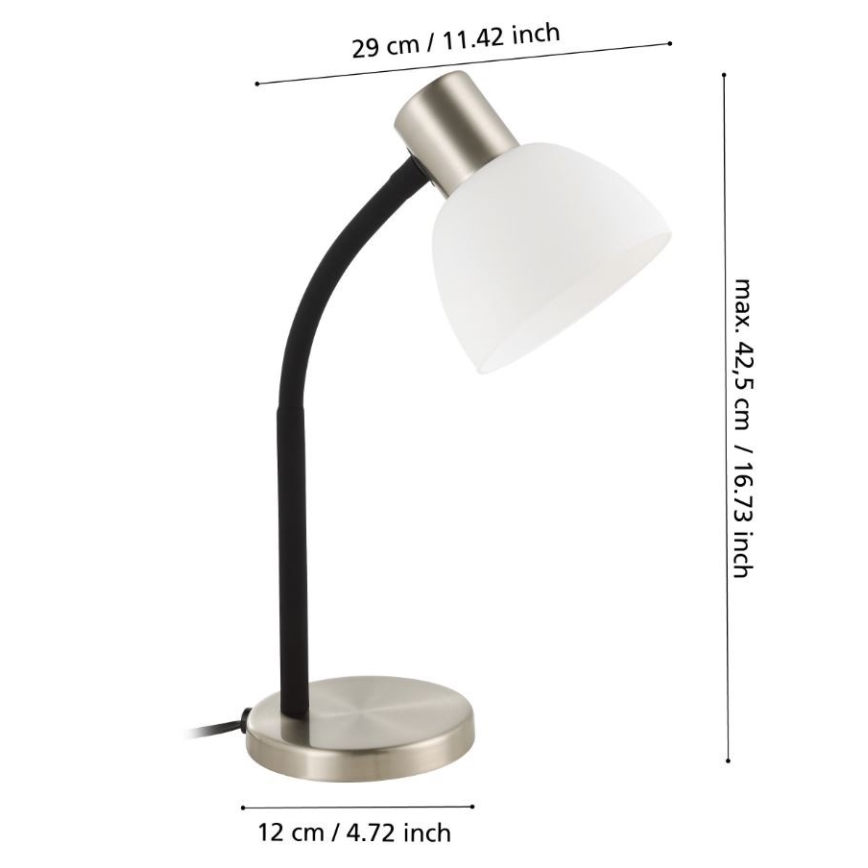 Eglo - Lámpara de mesa 1xE14/25W/230V cromo mate