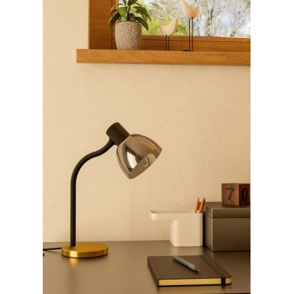 Eglo - Lámpara de mesa 1xE14/25W/230V dorado/negro